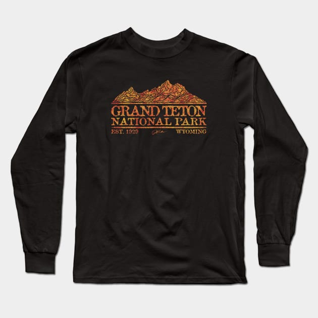 Grand Teton National Park Long Sleeve T-Shirt by jcombs